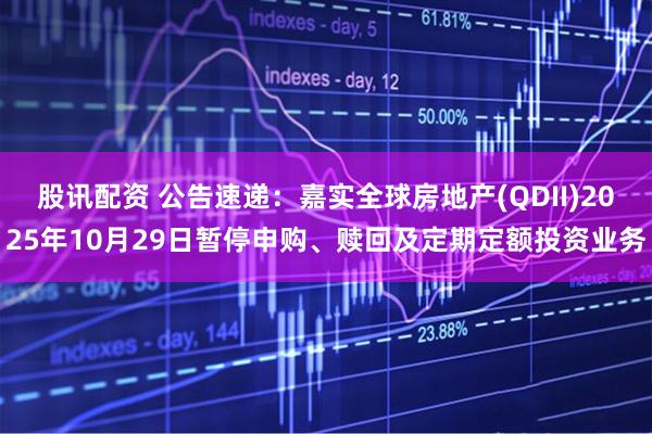 股讯配资 公告速递：嘉实全球房地产(QDII)2025年10月29日暂停申购、赎回及定期定额投资业务